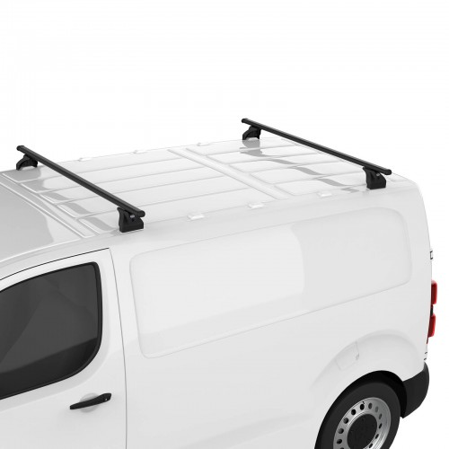 Portaequipajes de techo adecuadas para Volkswagen Transporter T5 Furgoneta  (2010-2015) - baca para coche - barras para techo de coche- puntos de  montaje - aluminio Aluminio tipo 1